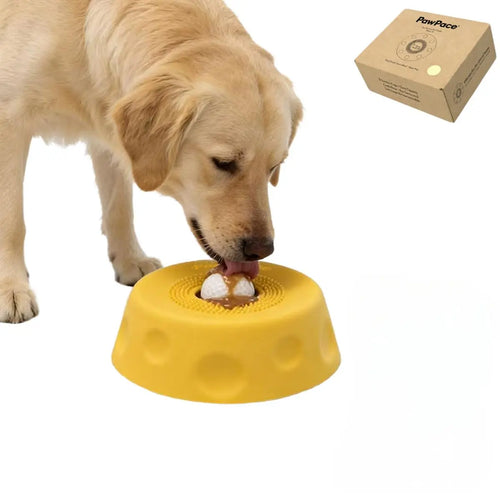 Pawpace Multi Purpose Dog Bowl,Dog Liquid Slow Feeder,Lick Bowl with Ball ,Oral Hygiene & Tongue Cleaning,8 Suction Cups,No Mess Liquid Treat Enrichment Bowl for Dogs,Summervibes,Petlovers